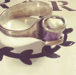 Alpaca Gallo Sterling Artisan Amethyst Bracelet